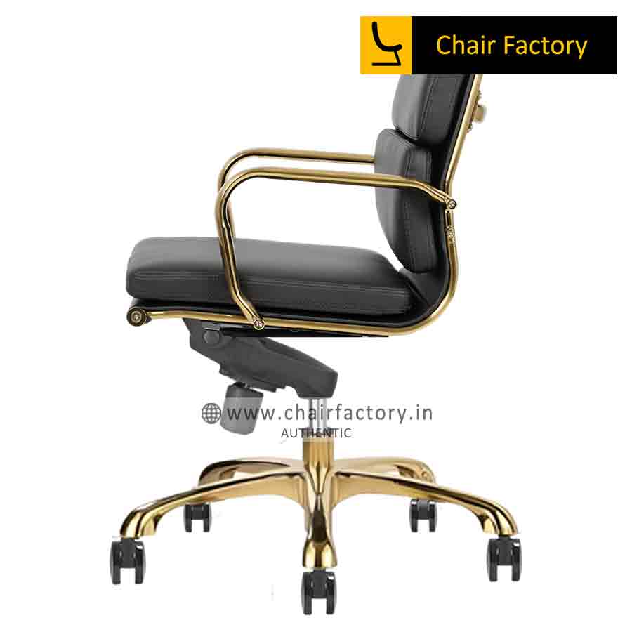 James Soft Pad Gold Mid Back Conference Room Chairs